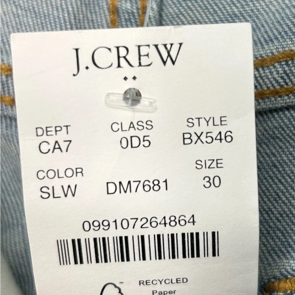 J. Crew Light Wash Distressed Cropped Jeans